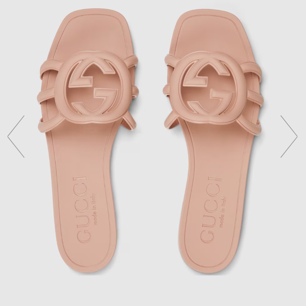 Gucci Nude Rubber Sandals